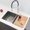 STYLISH 32 inch Graphite Double Bowl Undermount Stainless Steel Kitchen Sink