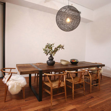 Dining Room with Live-Edge Wood Table