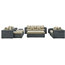 Canvas Antique Beige Summon 9 Piece Outdoor Patio Sunbrella Sectional Set