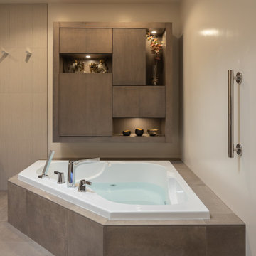 Modern Spa Master Bathroom - Fullerton, CA