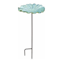 Achla Designs Large Lily Leaf Birdbath with Stand - Bird Baths