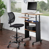 Safco Home Office Muv Stand-up Adjustable Height Desk Cherry