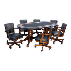 Kenwyn Texas Hold'em Game Table Set - Game Tables