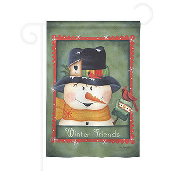Winter Friends 2-Sided Impression Garden Flag