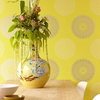 Jacintha Green Mod Geometric Floral Wallpaper, Bolt