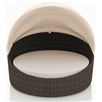 Wink Canopy Daybed, Chestnut, Canvas Natural