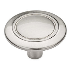 Cosmas - Cabinet Knob, 1-1/4" Diameter, Satin Nickel, Set of 10 - Cabinet And Drawer Knobs