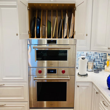 Trays and Cookie Sheets Nicely Tucked into Slots
