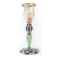 Blooming Taper Candlestick - Short | MacKenzie-Childs - Candleholders