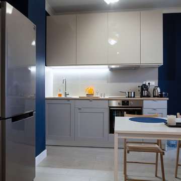 Дизайн квартиры студии 30 квм в Туле. Кухня