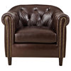 Chocolate Leather Club Chair