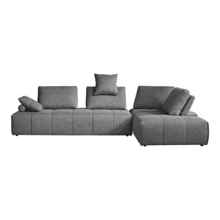 Divani Casa Edgar Modern Gray Fabric Modular Sectional Sofa - Contemporary  - Sectional Sofas - by Vig Furniture Inc. | Houzz