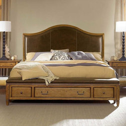 American Drew 114-346R Americana Home Highland Leather Bench Bed 6/6 - Beds