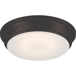 Nuvo Lighting - Nuvo Lighting 62/711 Haley - 13" 16W 1 LED Flush Mount - Shade Included: TRUE  Lumens: 1Haley 13" 16W 1 LED  Aged Bronze Frosted  *UL Approved: YES Energy Star Qualified: n/a ADA Certified: n/a  *Number of Lights: Lamp: 1-*Wattage:16w LED bulb(s) *Bulb Included:Yes *Bulb Type:LED *Finish Type:Aged Bronze