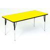 Rectangular High Pressure Activity Table (24 in. x 36 in./Short/Yellow)