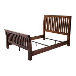 Parsons Shutter Queen Bed - Panel Beds