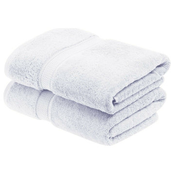 2 Piece Luxury Egyptian Cotton Washable Towel, White