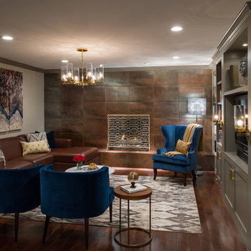 Mid Century Modern New Jersey Family Room/Study
