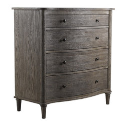 French Oak 4 Drawer Chest - Dressers
