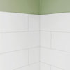 DreamLine DreamStone 36"Dx62"x84" Shower Wall Kit in White Modern Subway Pattern