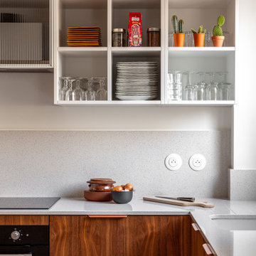 Réinventer un appartement de 47m² par la courbe et les couleurs