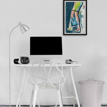 "On-trend Wedges" Framed Painting Print