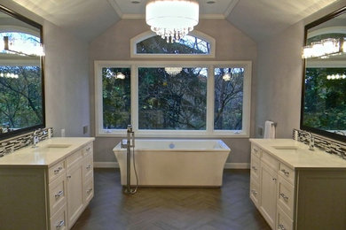 Bathroom - contemporary bathroom idea in Detroit