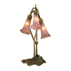 Meyda Tiffany Cranberry Pond Lily Novelty Lamp, Mahogany Bronze