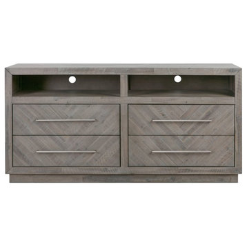 Modus Alexandra 64" Solid Wood TV Stand in Rustic Latte