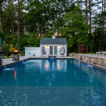 Pembroke 20'x44' PermaCrete Vinyl Liner In Ground Swimming Pool