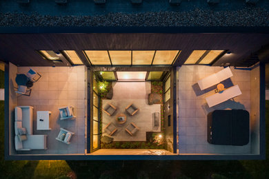 Small minimalist home design photo in Minneapolis