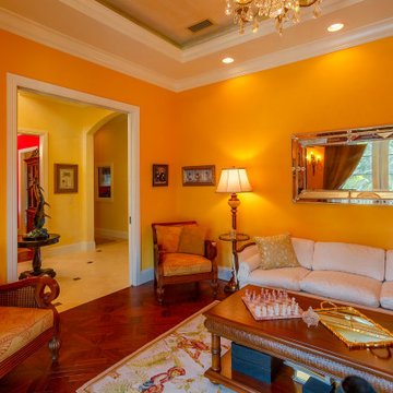 Golden-Hued Living Room with Classic Elegance