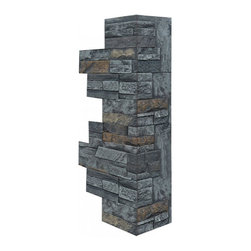 136-36-STACKED STONE VENEER CORNER 36"H X 11"W X 1 1/4"D - Wall Panels