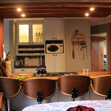 After the renovation Country kitchen with a modern flair