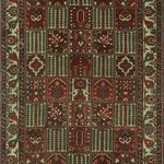 Noori Rug - Fine Vintage Distressed Forest Red/Beige Rug, 6'10x10'3 - A genuine one-of-a-kind, this Fine Vintage Distressed Forest rug pairs a traditional design with pronounced abrash. It was hand-knotted by skilled artisans over the course of a year using centuries old weaving techniques and has the appeal of a prized antique.)