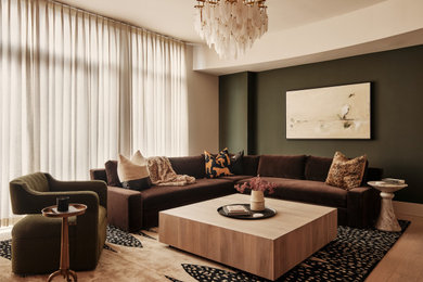 Trendy living room photo in Nashville
