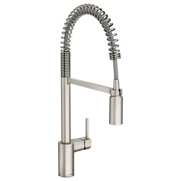 Moen Align Spot Resist Stainless 1H Pre-Rinse Spring Pulldown Faucet 5923SRS