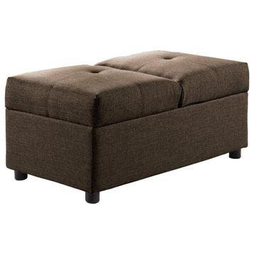 Lexicon Denby Wood Storage Ottoman with Chair in Brown