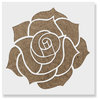 Rose Stencil on Reusable Mylar for Crafts, 6"x6"