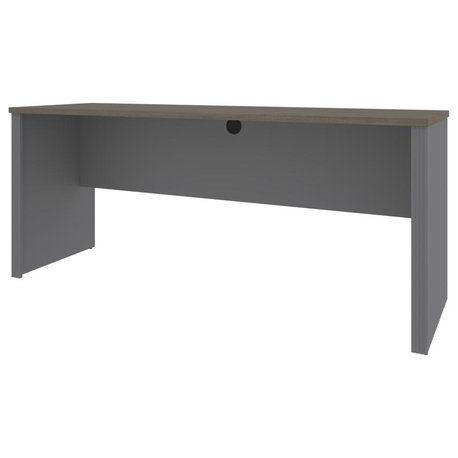 Bestar Prestige + 72W Narrow Desk Shell In Bark Grey & Slate