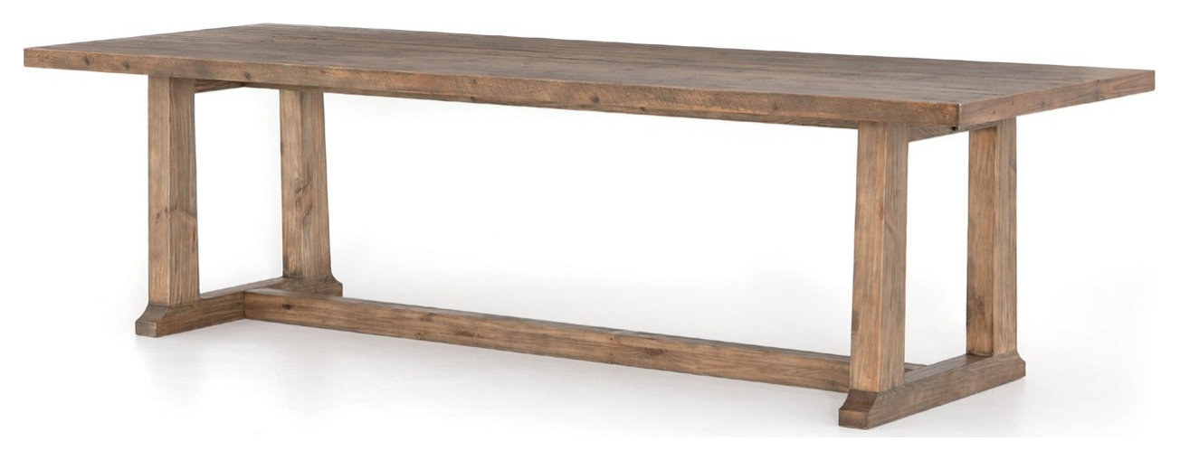 Otto Dining Table, 110", Honey Pine - Rustic - Dining Tables - by Four Hands | Houzz