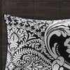 Madison Park Vienna Traditional 7-Piece Cotton Comforter Set, Black