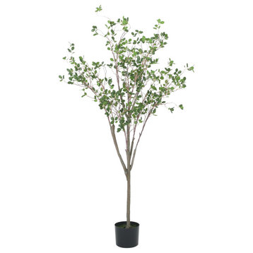 Willey Artificial Leaf Tree, Green, 25wx17dx59h