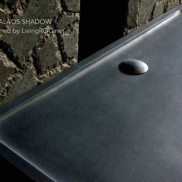 PALAOS SHADOW 48"X32" BLACK GRANITE SHOWER BASE