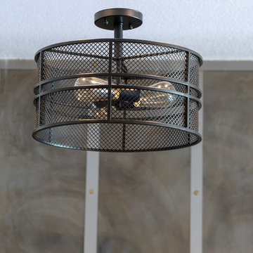 Rixon Mesh Shade 3-Light Semi Flush Mount