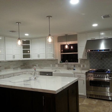 Kitchen Remodel: Large Format Porcelain Tile Contertops