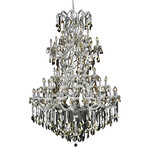 Elegant Lighting - 2800 Maria Theresa Collection Large Hanging Fixture, Royal Cut - Bring the beauty and passion of the Palace of Versailles into your home with this ageless classic. The Maria Theresa has been the gold standard for elegance and grace in the chandelier world for hundreds of years. The Maria Theresa has delicate glass arms draped with plentiful amounts of classic clear crystal or the wildly popular golden teak crystal and is guaranteed to make your home feel like a palace.
