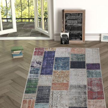 Chiara Rose Rubber Back Non-Skid/Slip Area Rug 2'7"X5'; 2'7"X6'6"; 5'3"x7'6".