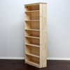 York Bookcase, 11_x37x84, Pine Wood, Natural Teak