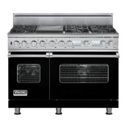 Viking 48" Pro-style Dual-fuel Range, Black Natural Gas | VDSC548T6GBK - Gas Ranges And Electric Ranges